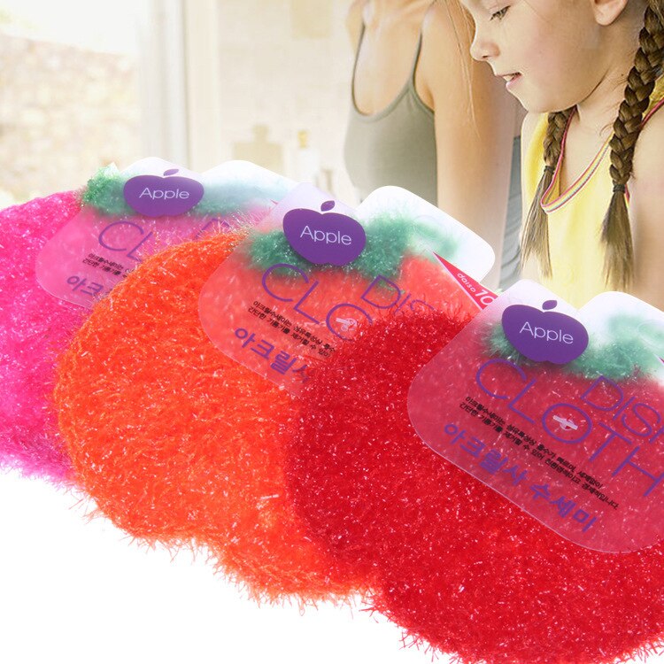 3 stuks koreaanse appel vaatdoek acryl washandje magische keuken schoonmaakdoeken