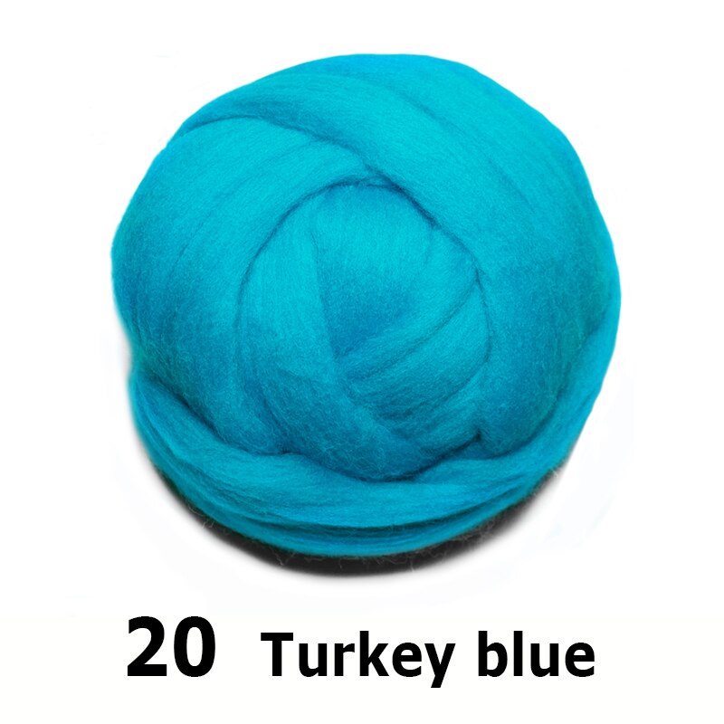 handmade Wool Felt for felting 50g Turkey Blue Perfect in Needle Felt 20#