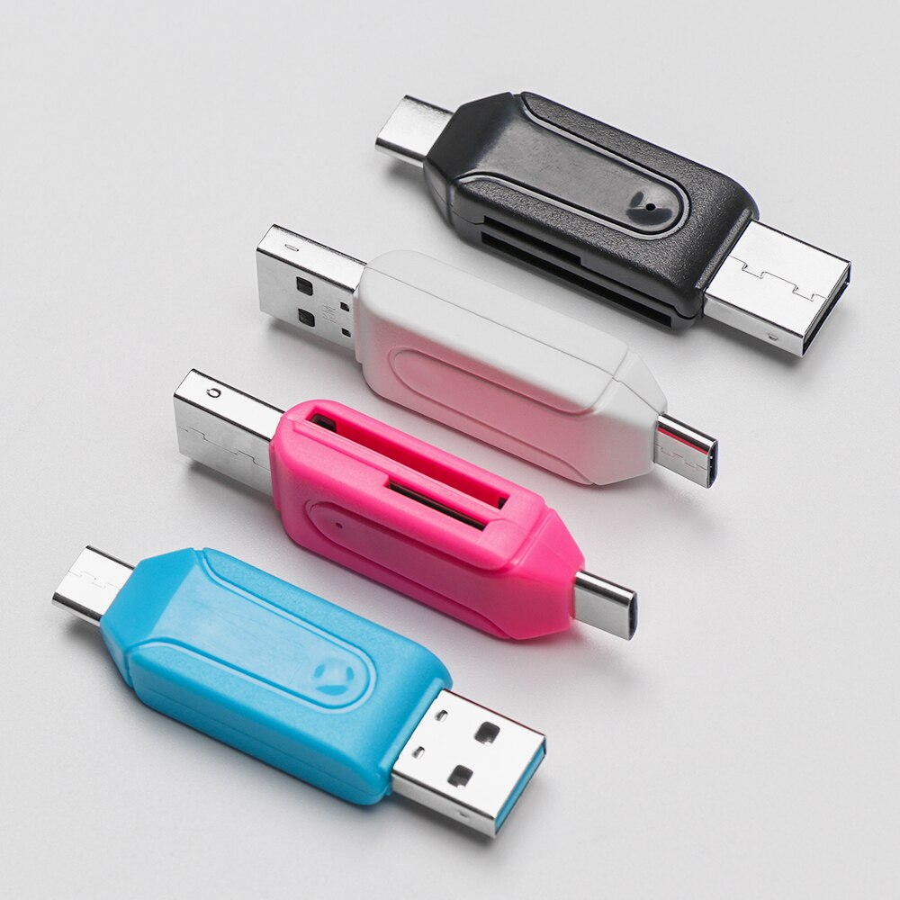 1PC Typ C & USB2.0 Alle in Einem Speicher Kartenleser TF/SD Karte Informationen Leser Telefon Verlängerung Header Adapter Zufällige Farbe