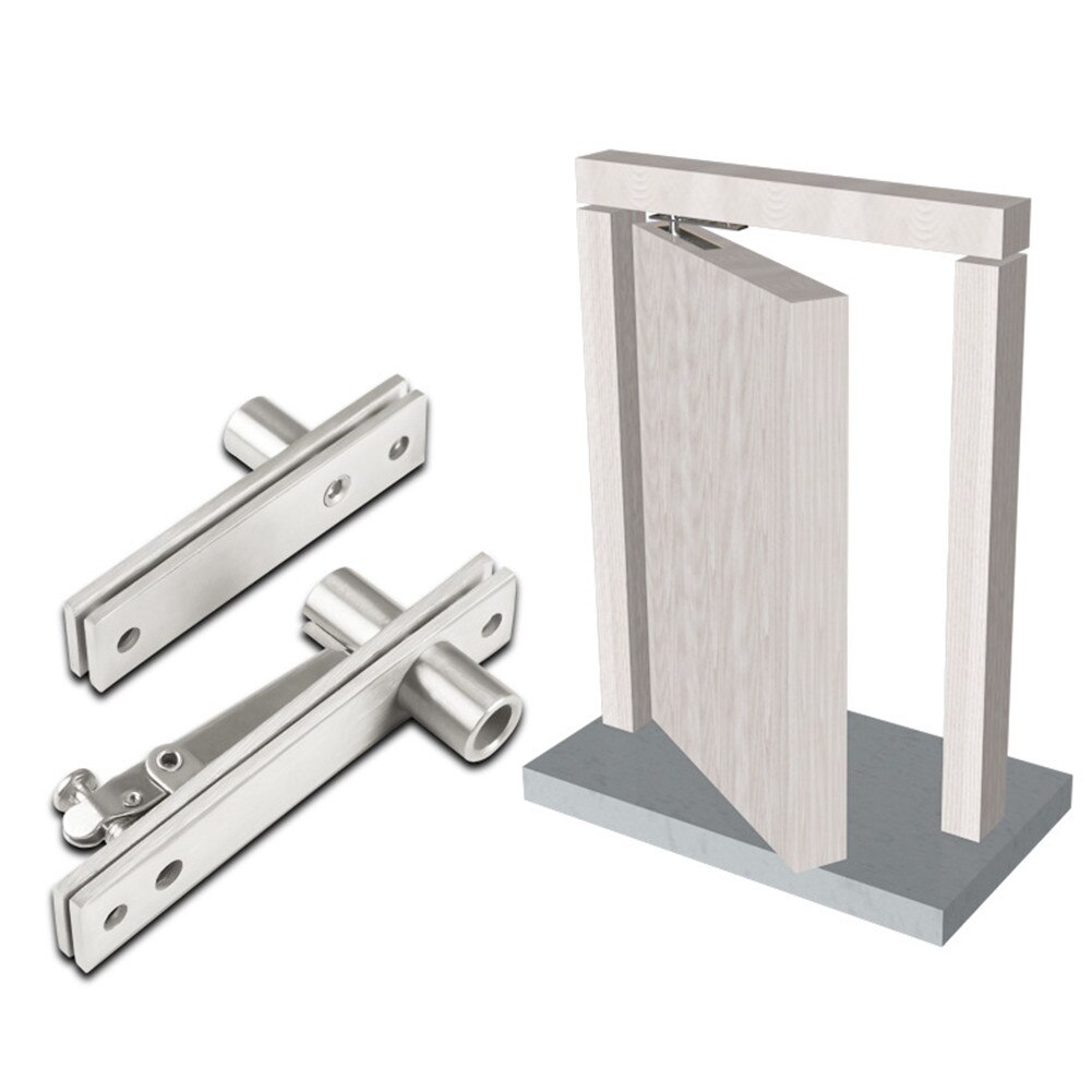 1 ensemble charnière de porte pivotante en acier inoxydable, 360 degrés, charnière de Pivot robuste pour portes en bois, amélioration de l&#39;habitat