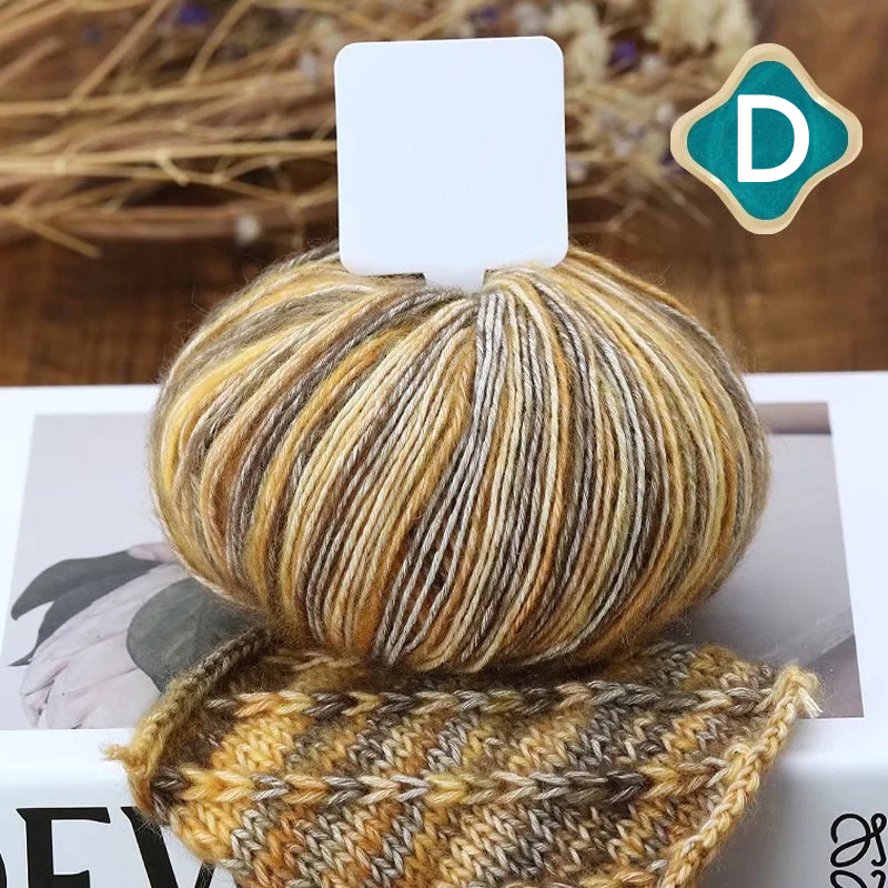 50g/Knäuel Häkeln Stricken Gekämmte Baumwolle Farbverlauf Garn Weiche Milch Wolle Garn Für Schal Pullover Hut Kleidung DIY hand Faden: MULTI
