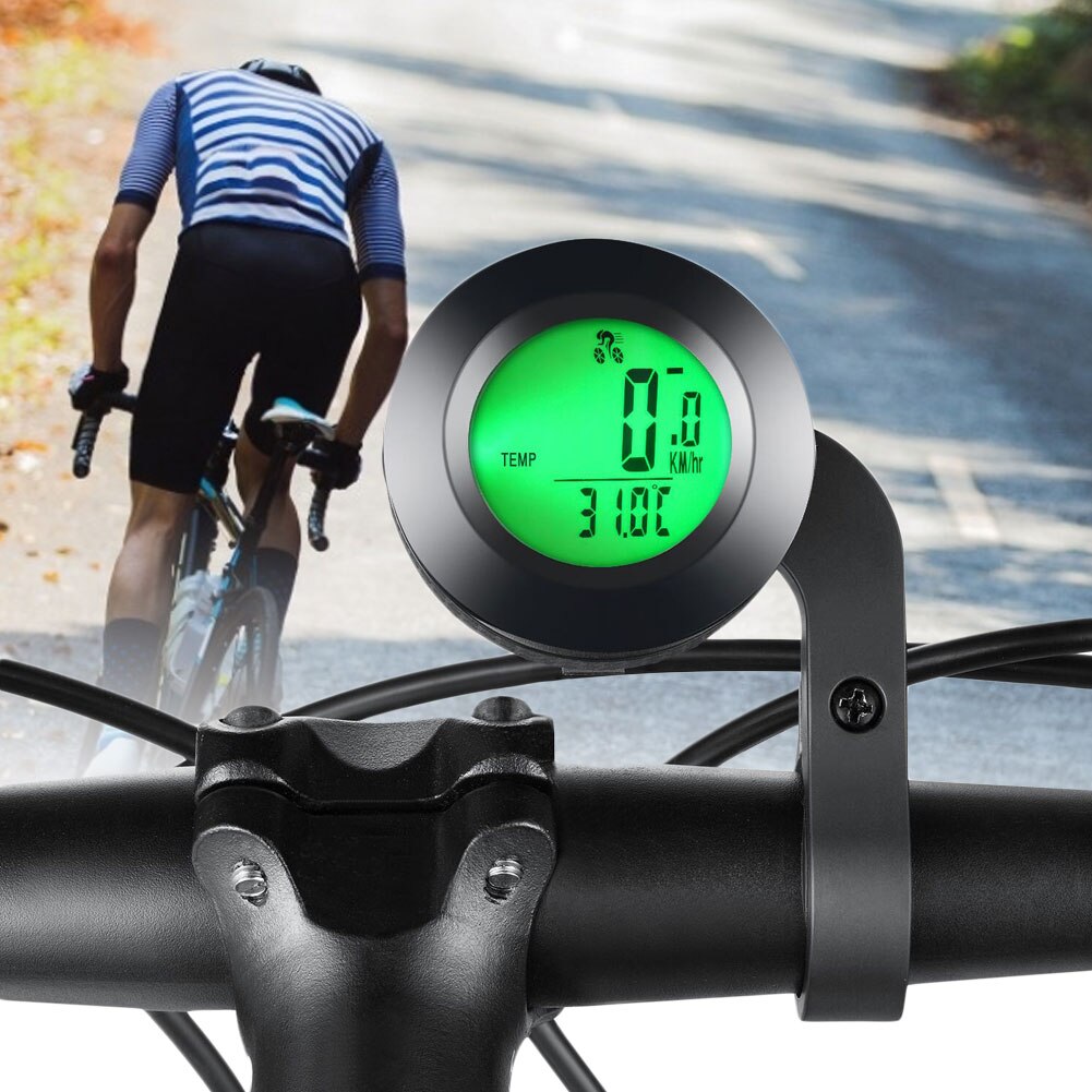 Cykel trådlös cykeldator hastighetsmätare vattentät cykling lysande trefärgad engelsk dator vägmätare automatisk viloläge