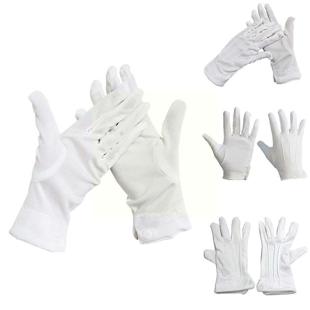 Mannen Katoen Witte Smoking Handschoenen Formele Uniform Guard Band Butler Handschoenen Voor Student School Optredens