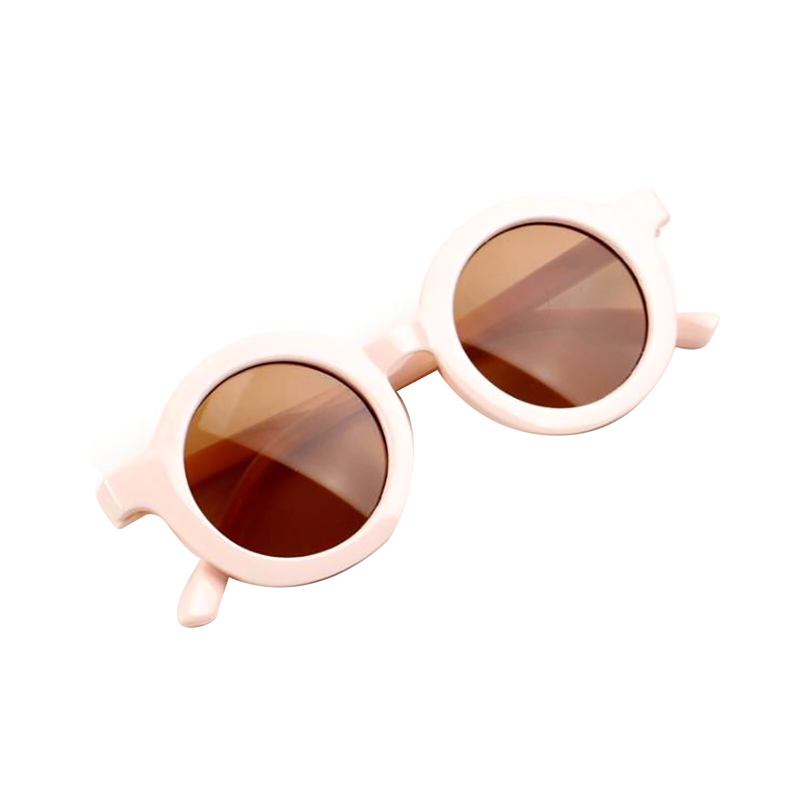 Kinderen Jongen Meisje Zonnebril Zuigeling Retro Leisure Uv400 Bescherming Eyewear Ultraviolet-Proof Ronde Bril Lenzenvloeistof Voor Kids