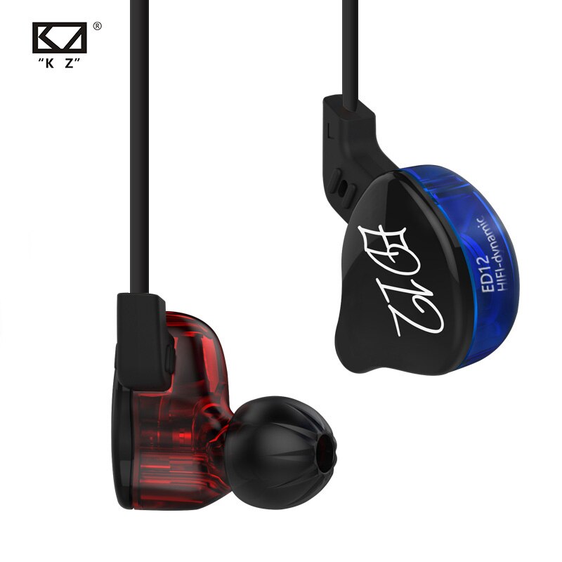 Kz  ed12 dynamische oortelefoonmonitors geluidsisolerende hifi muziek sport in-ear oortelefoon