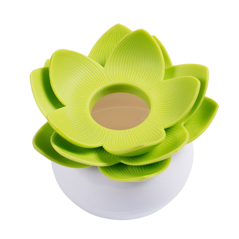 Boîte de coton tiges Lotus | Boîte de coton-tige lotus, support de base pour décorer/Lotus porte-dents, étui cure-dents: green