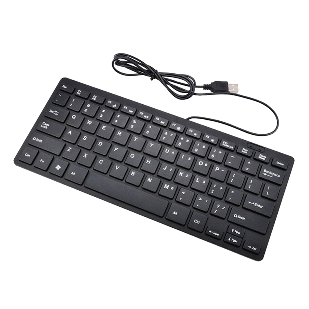 Przewodowa Mini klawiatura usb 78 klawiatura wyciszania klawiszy Multimedia na pulpit laptopa