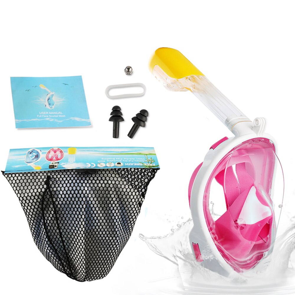 volle Gesicht Scuba Tauchen Maske Anti Fog Goggles mit Kamera Montieren Unterwasser Weiten Blick Schnorchel Schwimmen maske für Erwachsene jugend: 2A