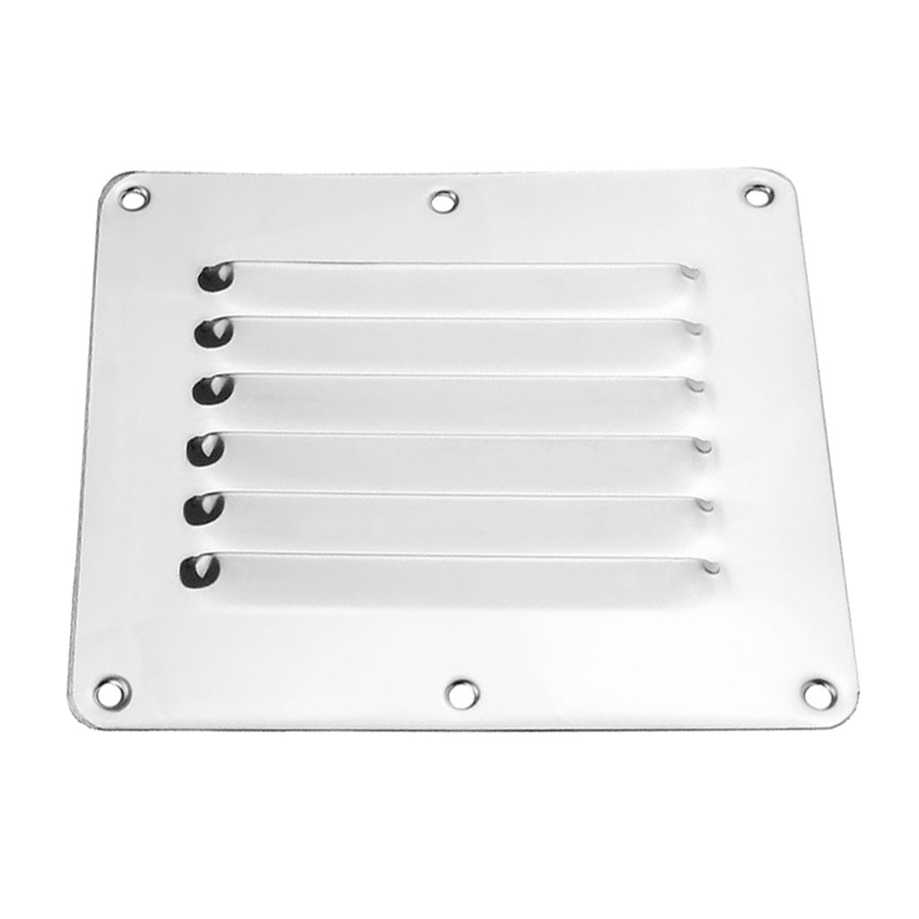 marine båt firkantet luftventil lamel rist dekke justerbart eksosventil rustfritt stål ventilasjon louvered ventilator grille