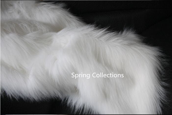 160*50 Cm Wit 9 Cm Dikker Encryptie Pluche Faux Fur Stof Decor Diy Stof Tissue Teller Achtergrond Doek