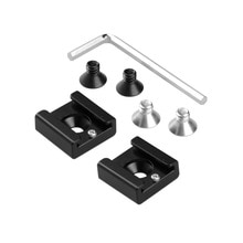 CAMVATE 2pcs 1/4" Cold Shoe Mount Adapter For for Blackmagic DSLR Rig Pocket Cinema Camera Cage Video Light Microphone Handle