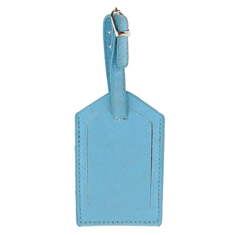 Etichetta per bagagli in pelle valigia da viaggio nome indirizzo ID etichetta per bagagli indirizzo indirizzo etichette per imbarco portatili accessori da viaggio: leggero blu