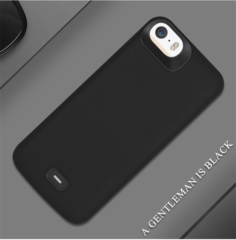 4000mAh Silicone shockproof Battery Case For iPhone 5 5S SE SE Charger Case Battery Charging Back Cover Power Bank Cases