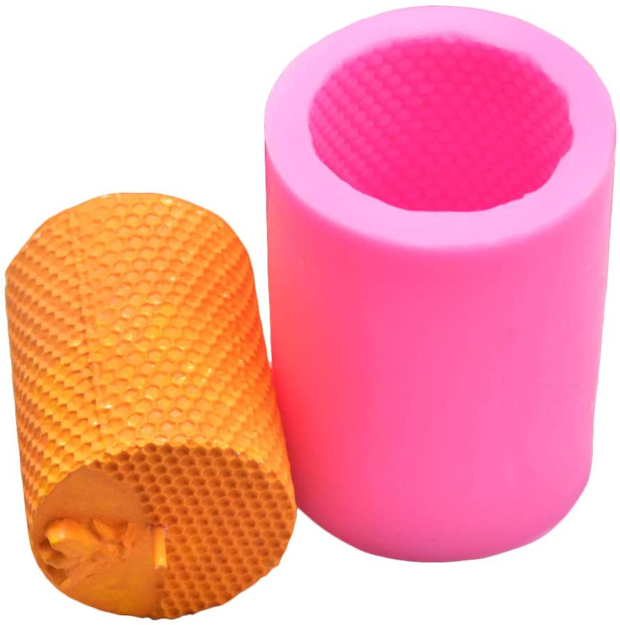 Moules à bougies 3d silicone cire d'abeille abeille nid d'abeille ruche savon moule pour savon maison Crayon cire fondre ruches bougie fabrication Supplie: only silicone mold03