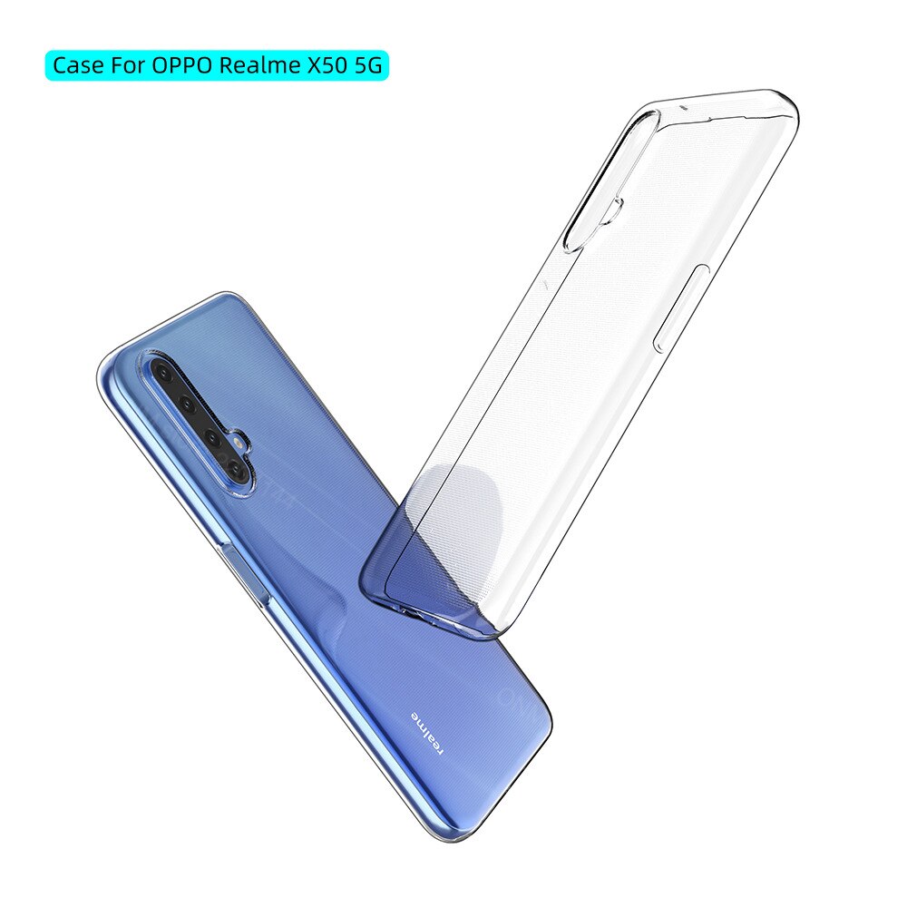 per Il caso di OPPO Realme X50 5G TPU silicone Trasparente Montato Molle Del Respingente per il Caso di OPPO Realme X50 5G trasparente Della Copertura Posteriore Realme X50