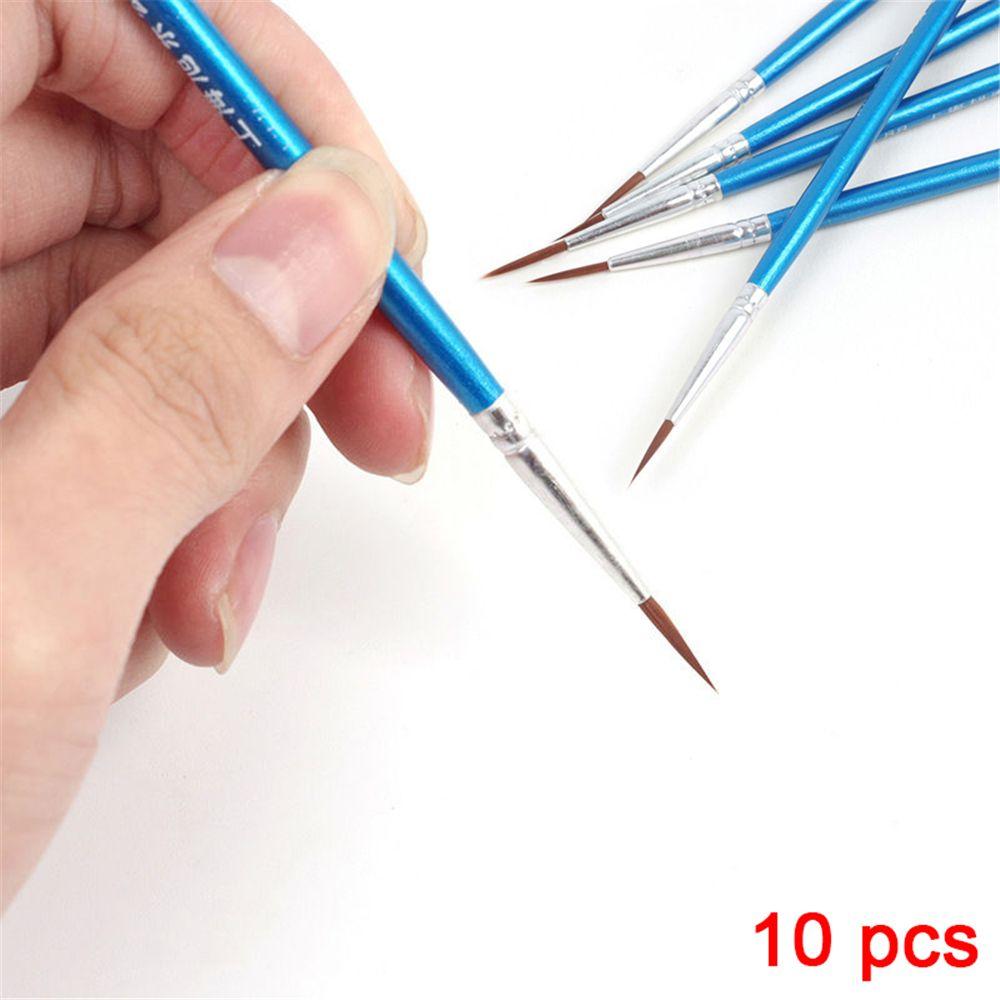 10Pcs/Lot Pastry Line Drawing Pen Baking Tools Nylon Fiber Line Drawing Pen Wooden Handle Chocolate Fondant Cake Decorating