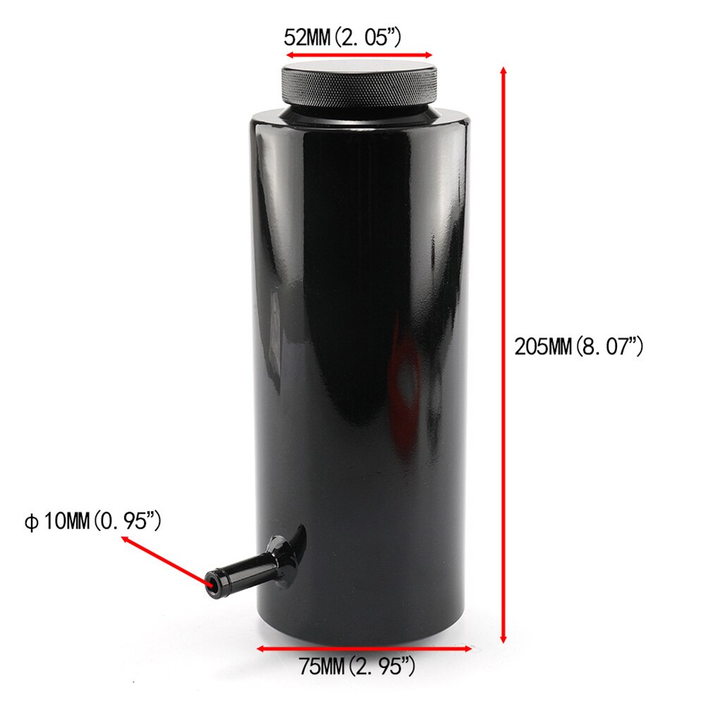 800Ml Cilinder Radiator Overflow Watertank Koelvloeistof Tank Algemene Purpose Tank Aluminium Olie Pot 018 Overflow Pot
