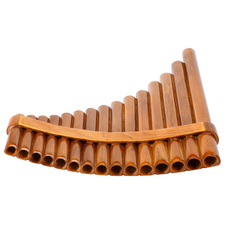 Chinese G Wrench Flute Xiao Pan Flute Folk Musical Instruments Pan Flute 15 Natural Bamboo Pipes Wind Instrument Slipper 24BD