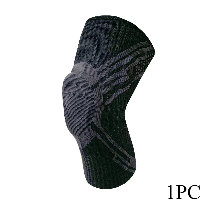 Manchon de soutien de genou à Compression, 1 pièce, rehausseur de genou à ressort, protection des articulations du ménisque, protection de sport, protection des jambes: M / YELLOW