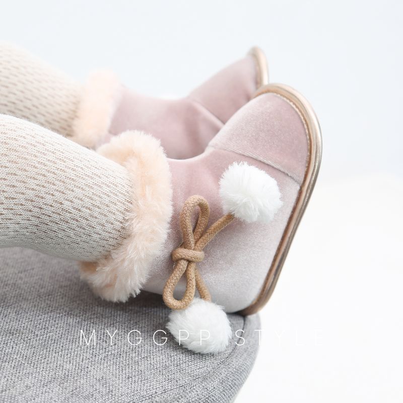 Hiver bébé bottes filles chaussures Wram Plus velours russie enfants chaussures chaudes fausse fourrure bottes filles pantoufles
