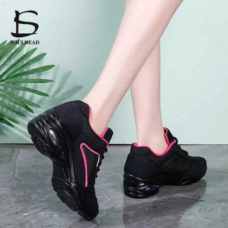 Chaussures de danse Jazz et Hip Hop pour femmes, baskets modernes à semelle souple, de sport et de Fitness