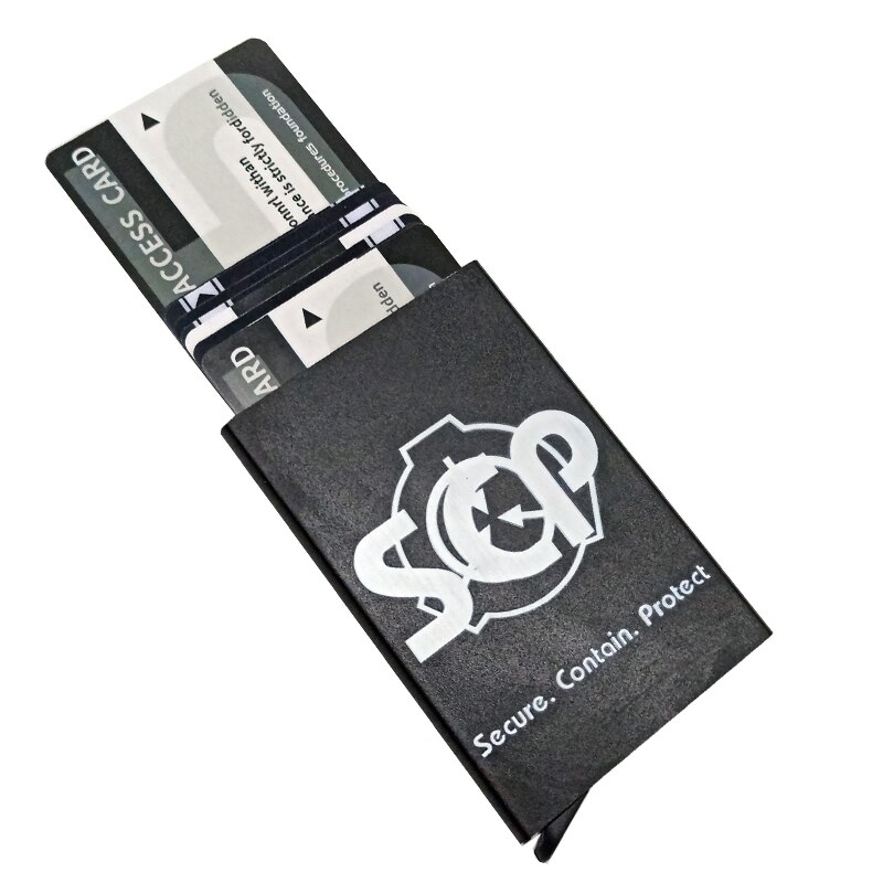 SCP Special Containment Procedures Foundation Secret Grade Access Card Mobile Task Forces Level Card Double Hard PVC Card: metal box