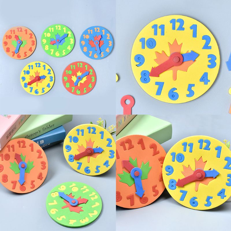 FAI DA TE per bambini Schiuma EVA Divertente Orologio Orologio di Matematica puzzle Di puzzle Gioco di Apprendimento Giocattoli Educativi Regalo U50F