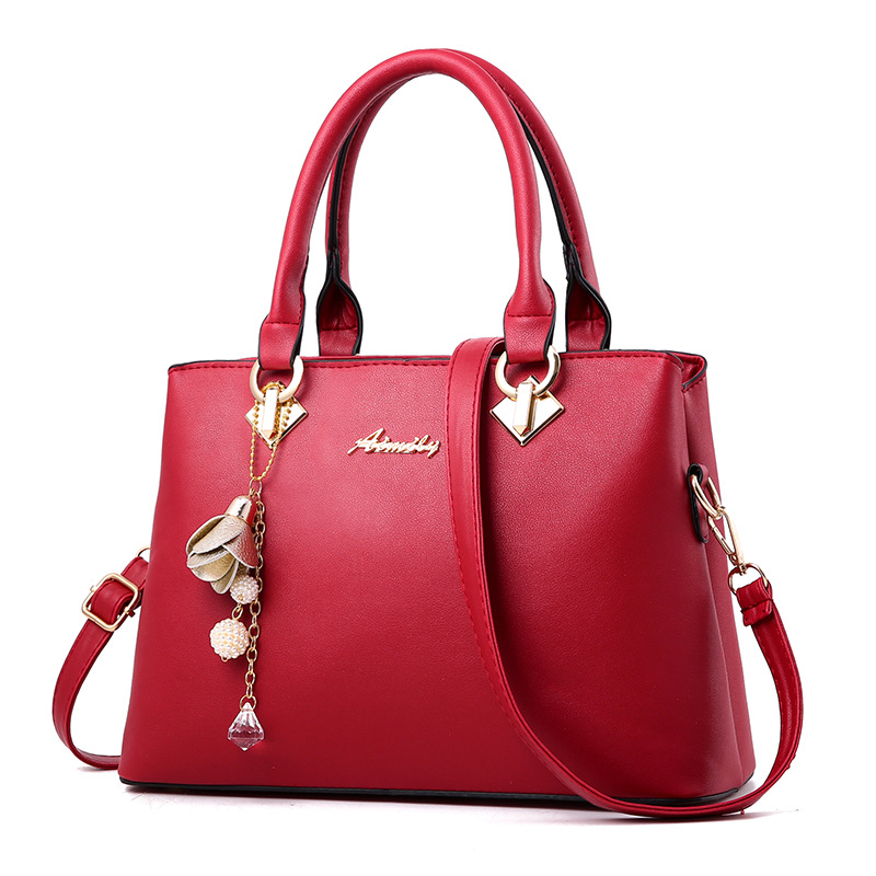 Korean PU Handbag - Detachable Crossbody Bag with Metal Accents 6 Colors111111111111111111111111111111111111111111111111111: Brown