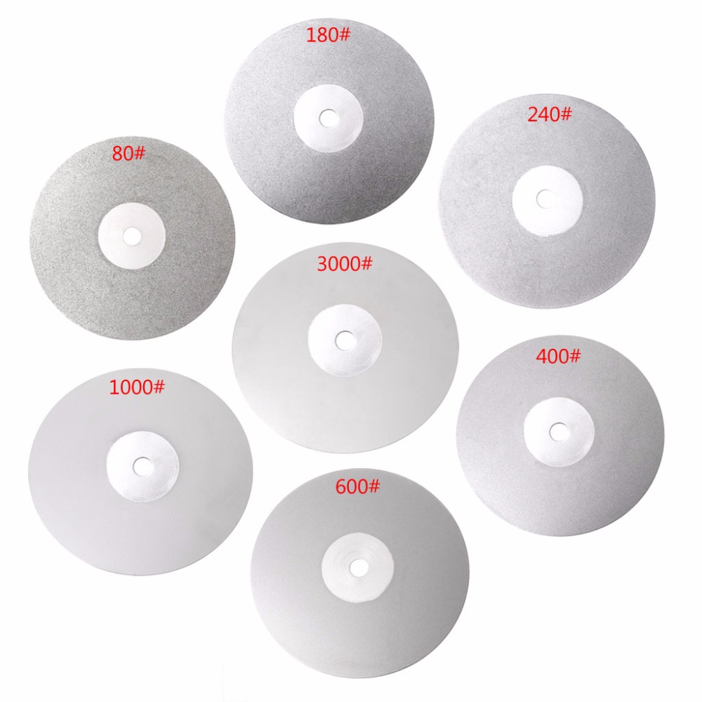BENGU-disco de pulido de joyería, rueda plana recubierta de diamante, grano 80/180/240/400/600/1000/3000