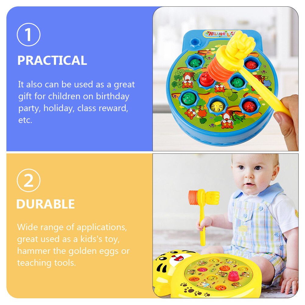 3Pcs Hammer Pounding Children Hammer Toys Plastic Educational Hammers