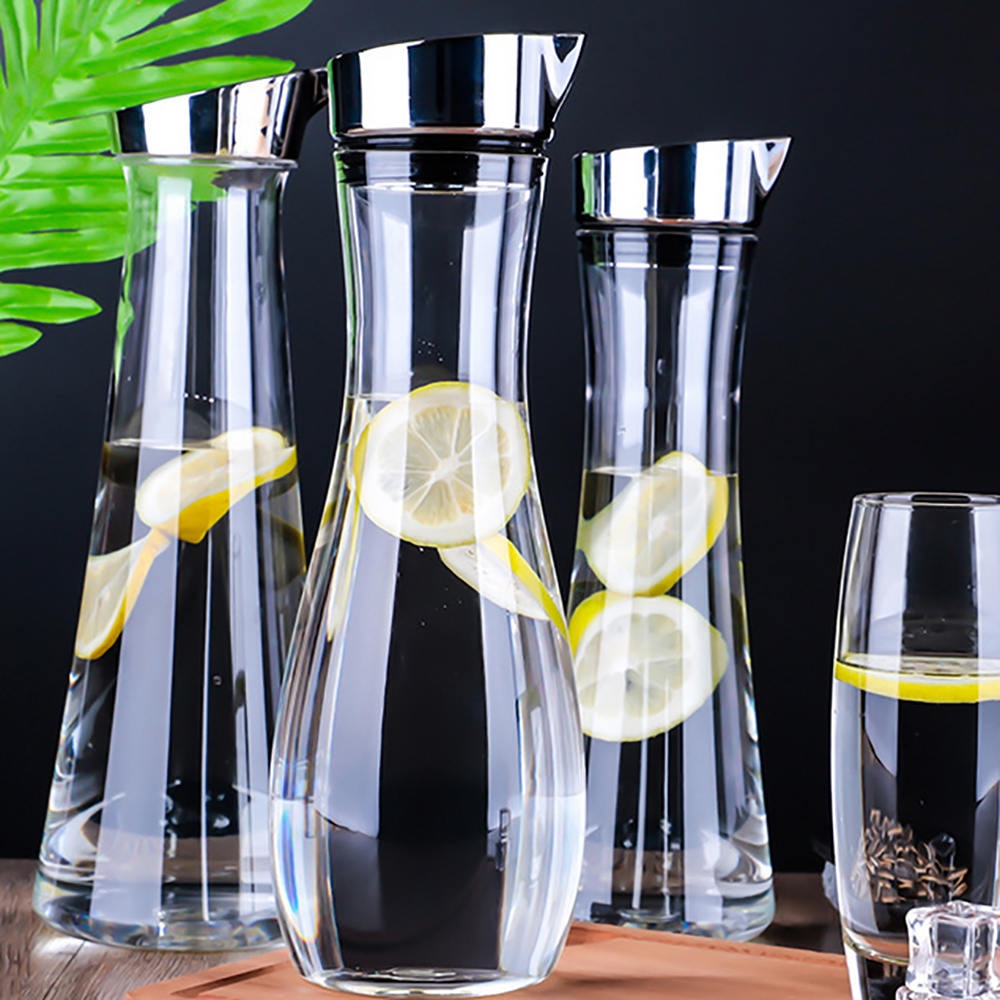 1200ML Plastic Pouring Jug Water Juice Pitcher Tea Carafe Kettle Transparent Cold Kettle Transparent