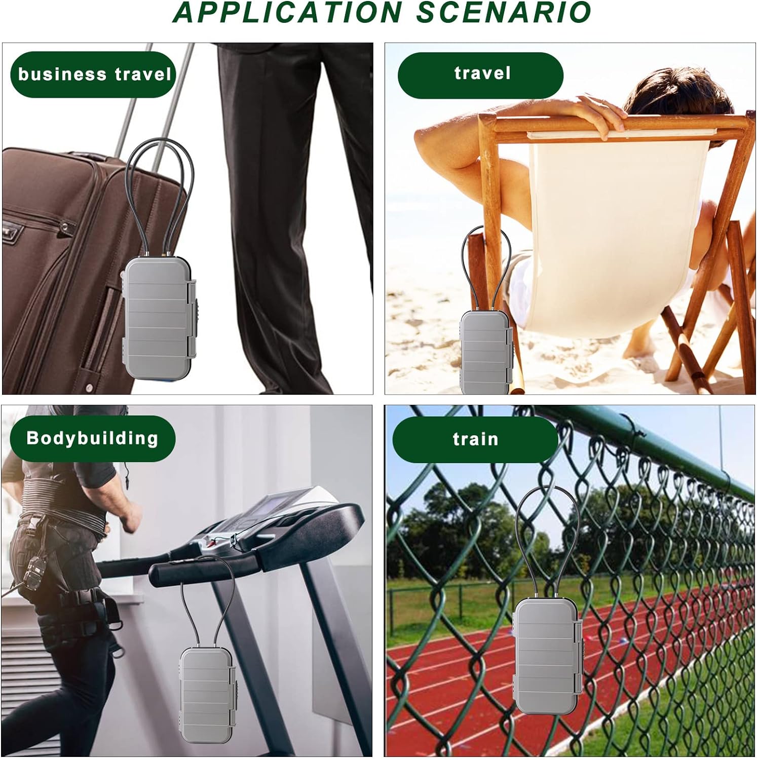 Draagbare Kleine Slotbox Combinatie Veiligheidskoffer Met Code Waterdichte Mini Reisdoos Met Verwijderbare Ketting Veiligheidsdoos