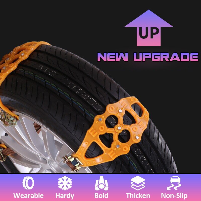 Car Snow Chains Widened Tire Safety TPU Wheel Chains For Winter Auto Car Mud Tyres Wheels Anti-Skid Autocross Outdoor 1/4/8Pcs