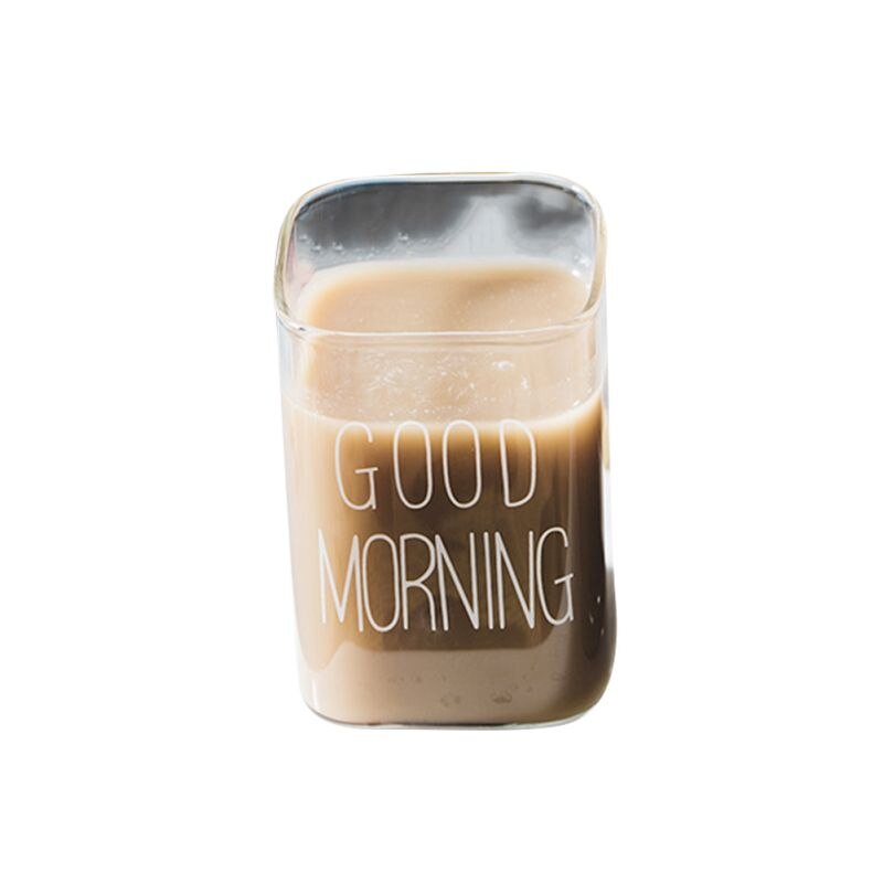 Simple Glass Can Shaped Cup Eco-Friendly Cold Drink Cup Dessert Shake Cafe Beverage Juice Milk Cup: A250ML