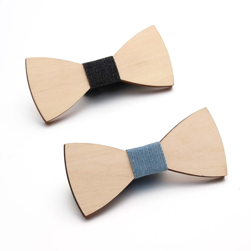 Men's Solid Wood Bow Tie For Man Popular Wood Casual BowTie Handmade Skinny Wedding Casual Tie Wooden Butterfly