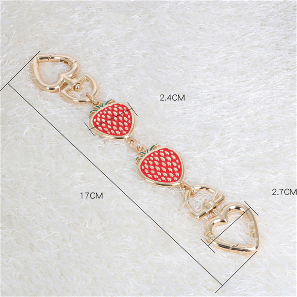 Förlängd kärlekshjärtkedjerem för handväska väsktillbehör handtag förlängning axelrem kedja väskrem gör-det-själv väskdelar: Choklad