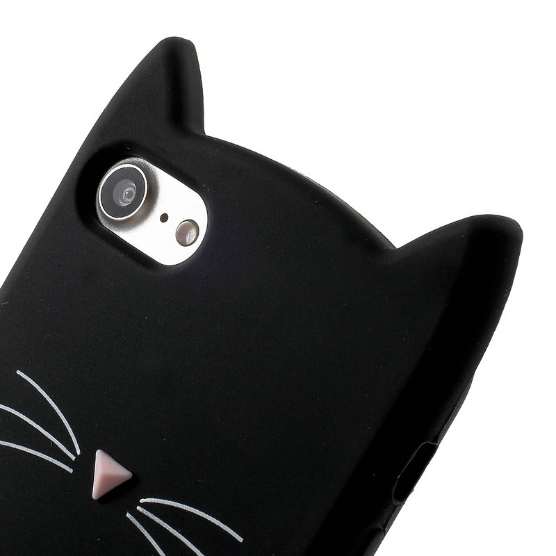 Tecknat fodral till iphone 5 5s 3d silikon mjukt tpu katt telefonskal till apple iphone 5s se2016 fundaskal för flickor