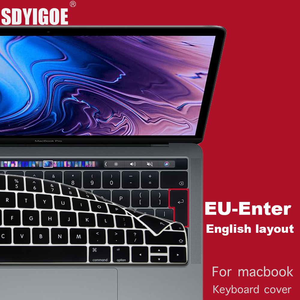 Kannettavan tietokoneen näppäimistön suojus eu&us näppäimistön kotelon suoja macbook prolle 16 13 air 12 15 touchbar malli  a1706 a 1466 a 1708 1990 2 a 1398 a 1534