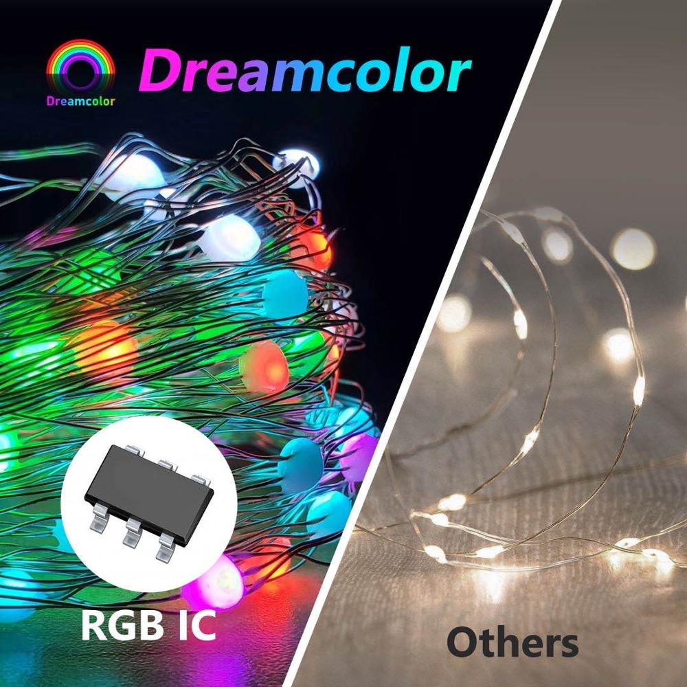 10M 20M Christmas Wedding Party Decoration Light WS2812B SK6812 IC Pixels RGB LED Fairy String Addressable Individually USB 5V