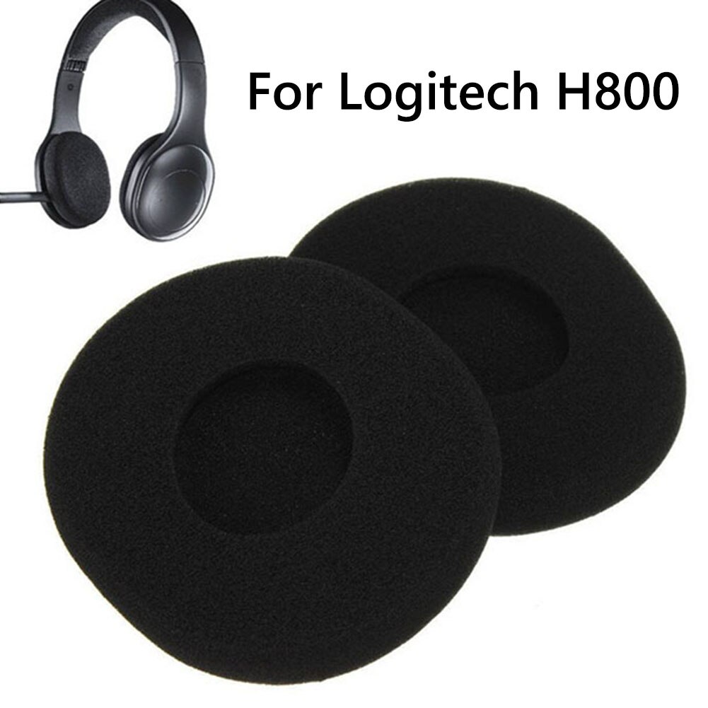 1 Paar Oorkussens Oordopjes Spons Soft Foam Kussen Vervanging Voor Logitech H800 Draadloze Hoofdtelefoon