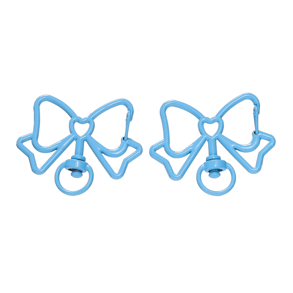 5 unids/lote de cierres de langosta coloridos con forma de mariposa, llavero giratorio, ganchos para llaves de Metal de aleación para fabricación de joyas, suministros artesanales: Rojo