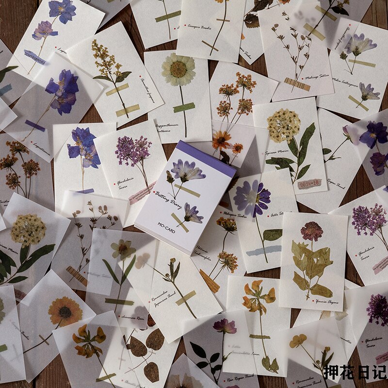 80 stk soppblomstblad mini boksider materiale papir søppel journalplanlegger scrapbooking årgang dekorativt diy håndverk papir: B