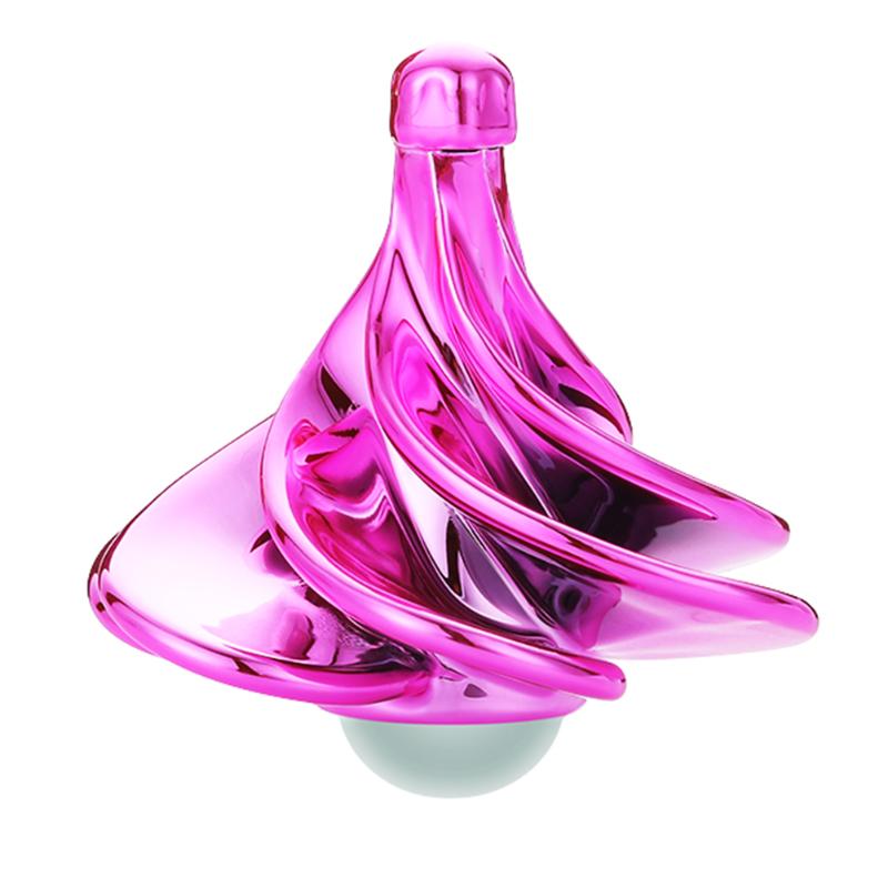 Giroscopio neumático 3D, juguete de aleación multicolor, viento que sopla, artefacto giratorio de descompresión superior, herramientas de alivio de presión: Rosa