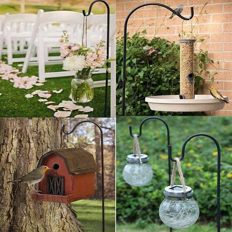 Crochet de berger en fer forgé, 1 pièce, pour panier de fleurs et plantes d&#39;extérieur, décoration de jardin