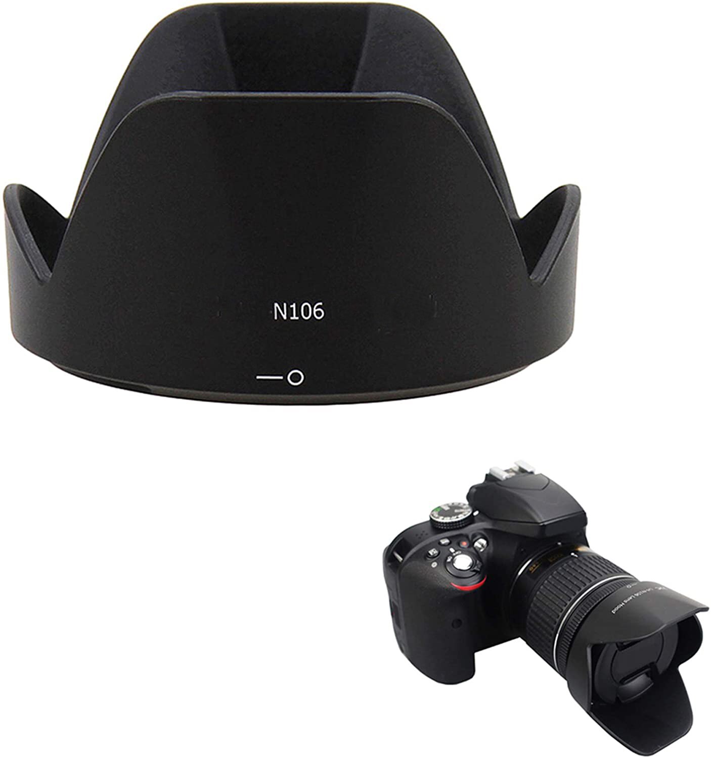 Pare-soleil réversible pour appareil photo, accessoire pour Nikon D5600, D3400, D5500, D3300, D3200, HB-N106, HB N106 HBN106, 55MM, AF-P18-55