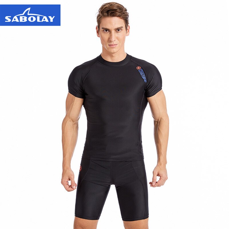 traje de buceo deportivo para exteriores Sabolay, traje de baño dividido de manga corta para hombre, para surf