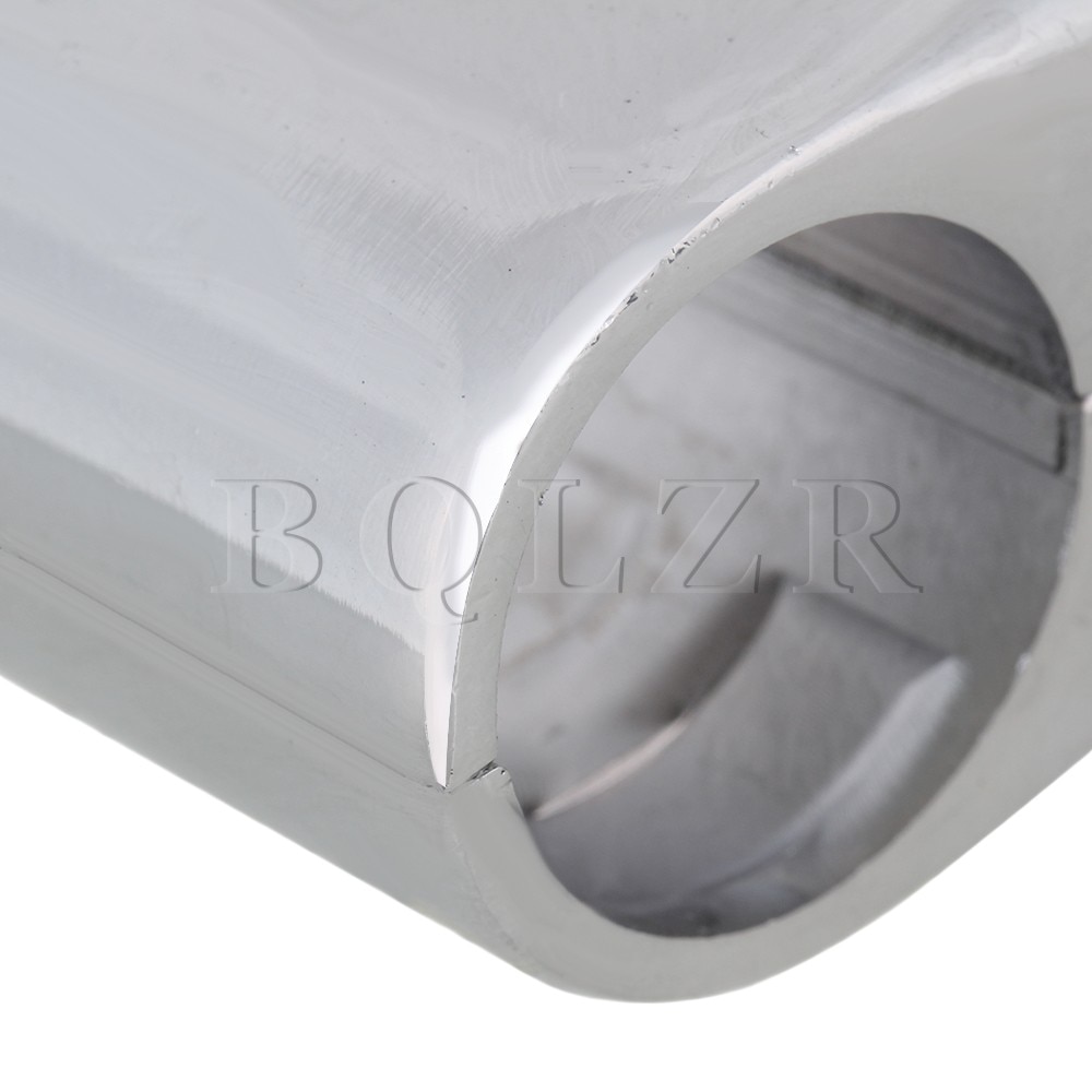 Bqlzr 2 x aluminiumslegering tørrestativ rørfittings to-vejs forbindelse til 25mm runde rør sølv