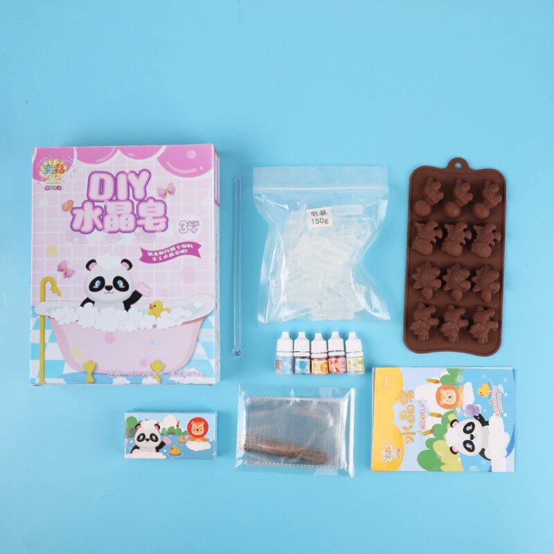 Children's Handmade Soap DIY Handmade Material Bag Set Crystal Soap Soap Making Supplies Diy Melt In Pour Soap: dinosaur