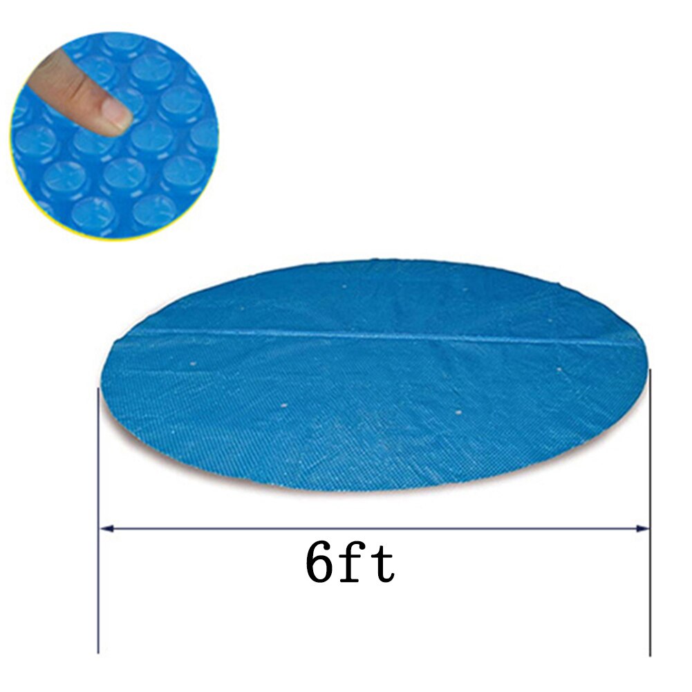 Round Pool Cover Solar Protector for Home Above Ground Protection Swimming Pool Summer N66: Light Grey