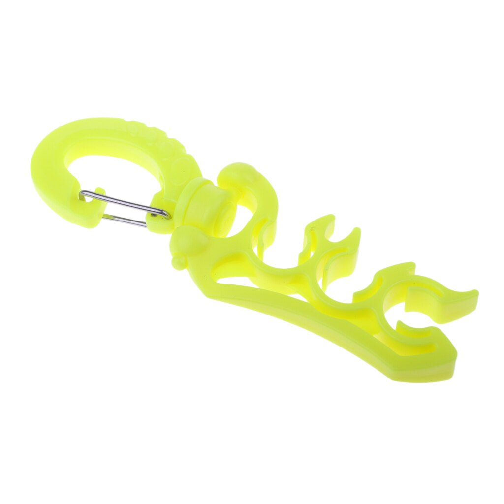 Soporte de Clip de manguera BC para buceo, Snorkel, para 3 mangueras/regulador/calibre: Yellow